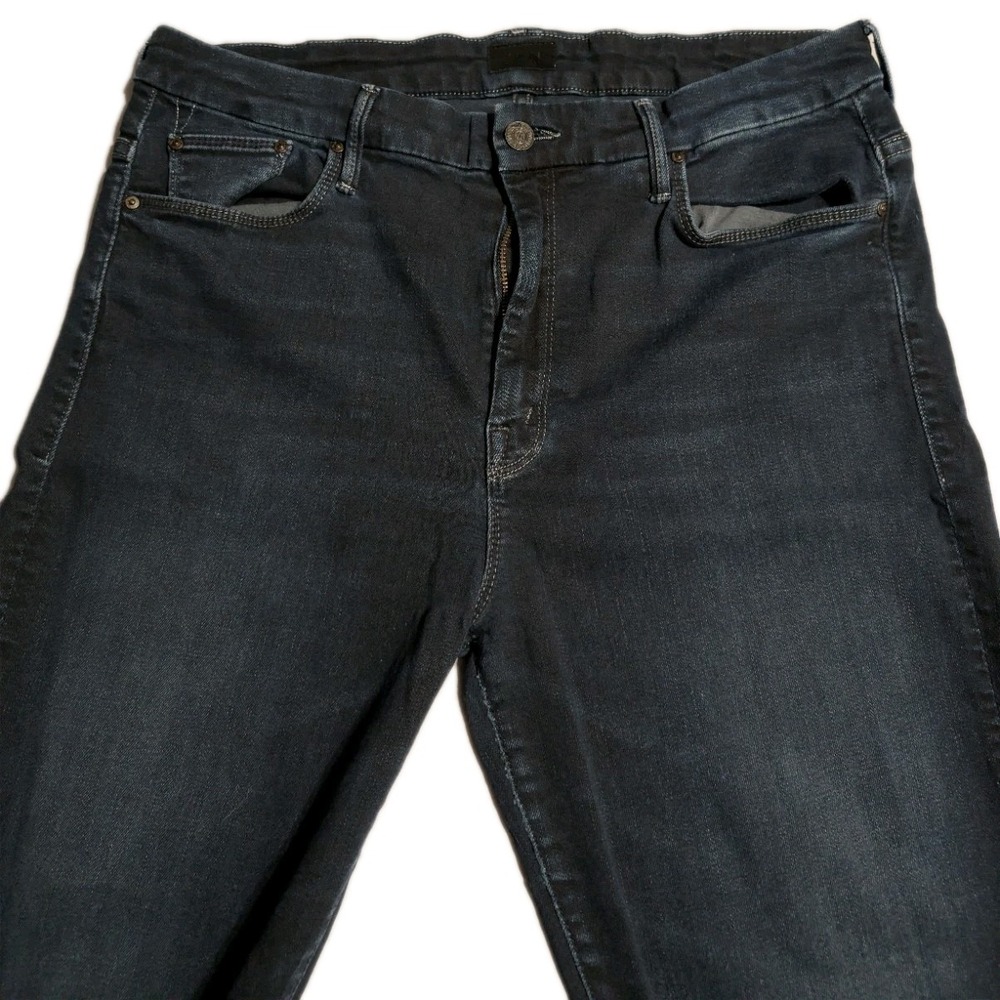 Mother The High Waisted Looker Ankle Fray Jeans Women's 33 Dark Wash Skinny - Picture 8 of 11